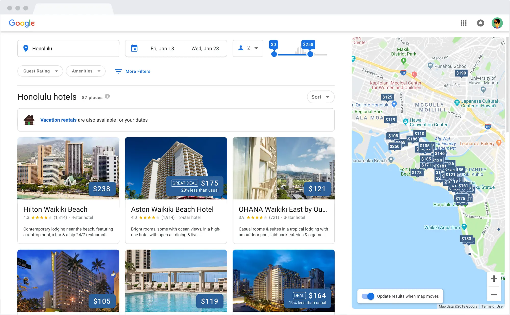 La nuova funzione di Google per ricerca e prenotazione degli hotel da desktop è tanto accattivante quanto potente (foto)