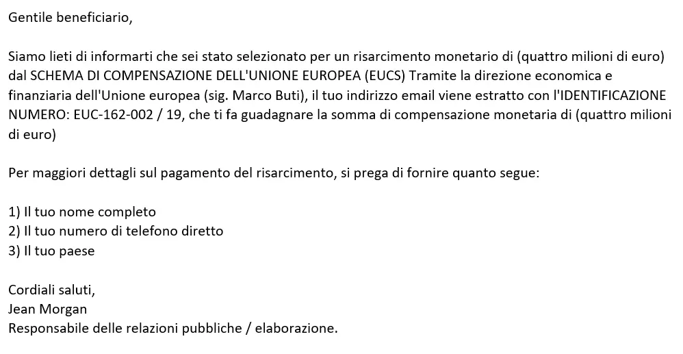 European Union Compensation Scheme ( EUCS ) e la frode del risarcimento monetario