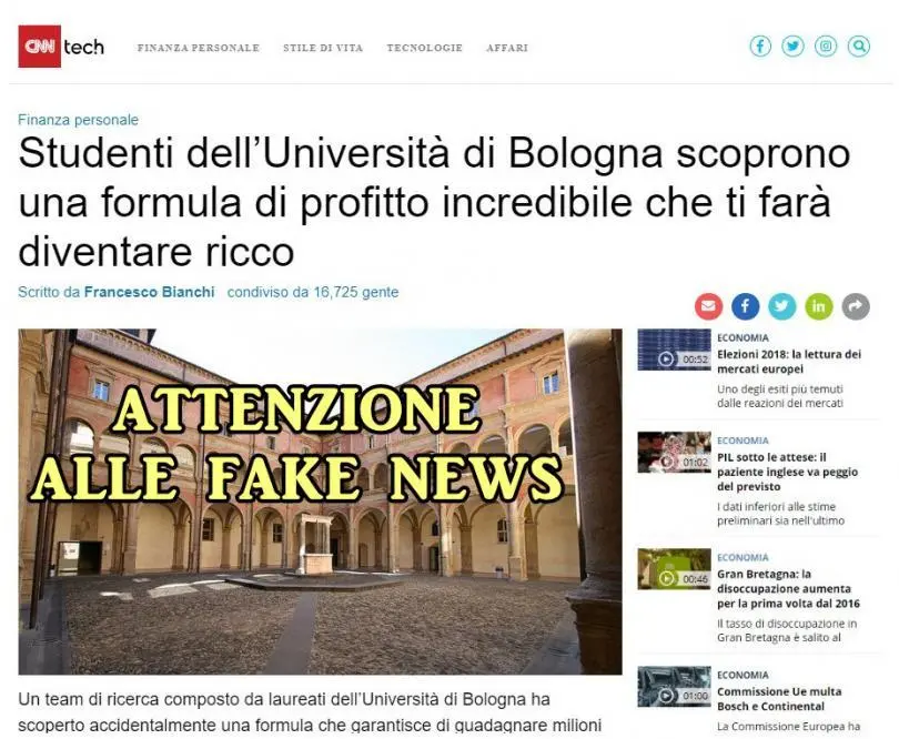 Come identificare una fake news che ci arriva per email