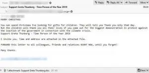 Il malware che sfrutta Greta Thunberg per rovinare il vostro Natale