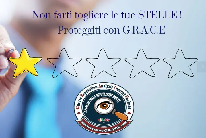 Hai una struttura ricettiva ? Da oggi puoi dire STOP alle ingiuste recensioni negative e alle minacce : proteggiti con G.R.A.C.E.