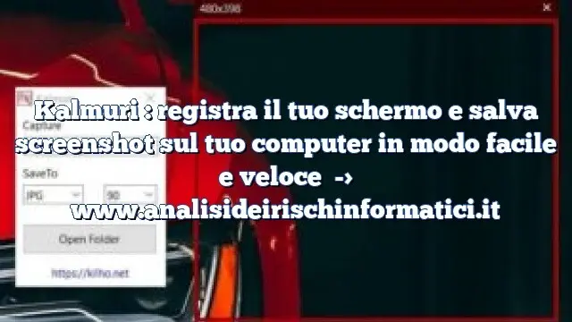 Kalmuri : registra il tuo schermo e salva screenshot sul tuo computer in modo facile e veloce