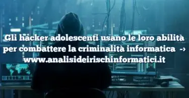 Gli hacker adolescenti usano le loro abilità per combattere la criminalità informatica