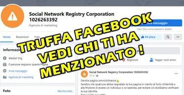 TRUFFA FACEBOOK CON EMAIL CHE TI AVVISA : VEDI CHI HA MENZIONATO LA TUA PAGINA