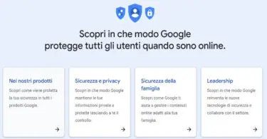 FAI UN CONTROLLO : CENTRO PER LA SICUREZZA ONLINE DI GOOGLE