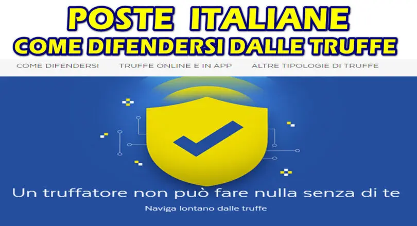 POSTE ITALIANE : come difendersi dalle truffe online e in app