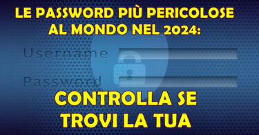 LE PASSWORD PIÙ UTILIZZATE AL MONDO NEL 2024: CONTROLLA SE