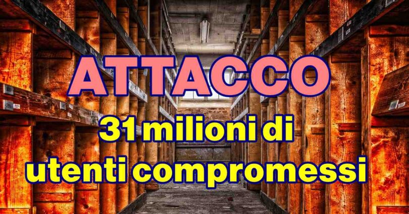 Attacco informatico al Sito Web Archive con 31 milioni di utenti compromessi