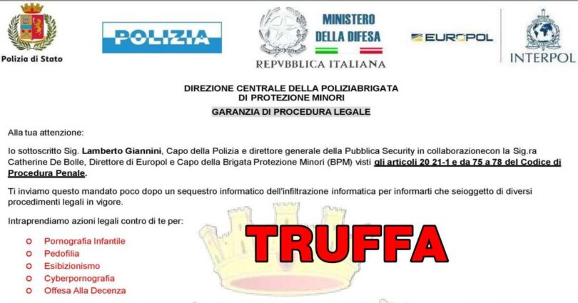 ATTENZIONE: NUOVA TRUFFA VIA EMAIL DAL TITOLO "ULTIMA CONVOCAZIONE"