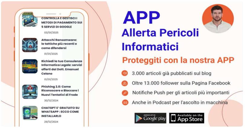 Scarica la APP "ALLERTA PERICOLI INFORMATICI": la tua protezione contro i pericoli della Rete