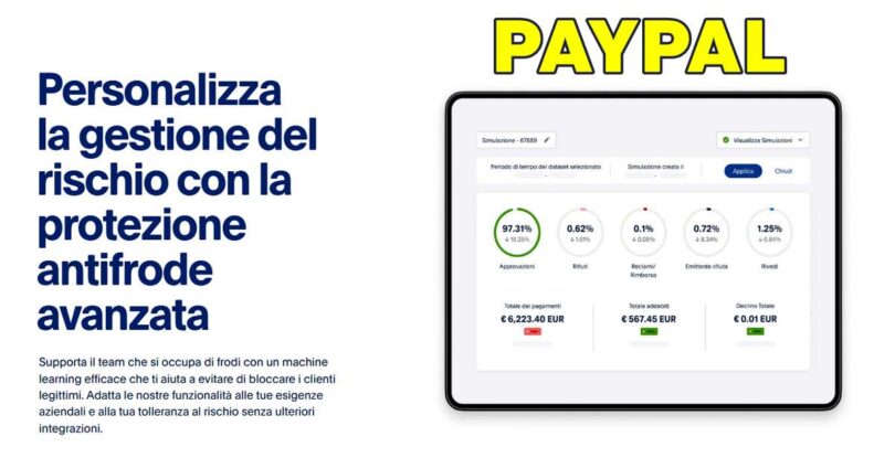 PAYPAL : ATTIVA SUBITO IL NUOVO SISTEMA PROTEZIONE ANTI FRODI AVANZATA