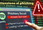 Attenzione al phishing: falsa email di pagamento Spotify