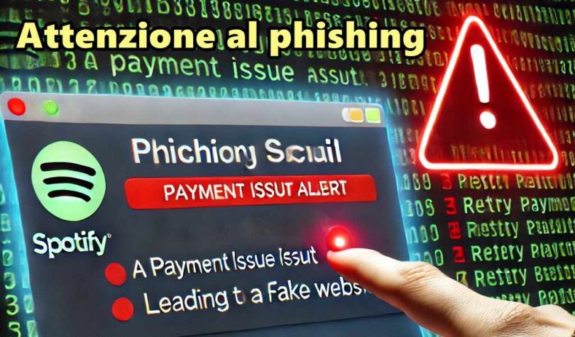 Attenzione al phishing: falsa email di pagamento Spotify